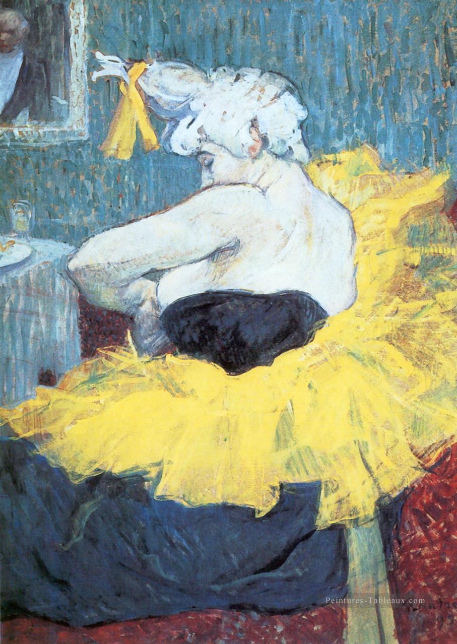 la clownesse cha u kao au moulin rouge 1895 Toulouse Lautrec Henri de Peintures à l'huile